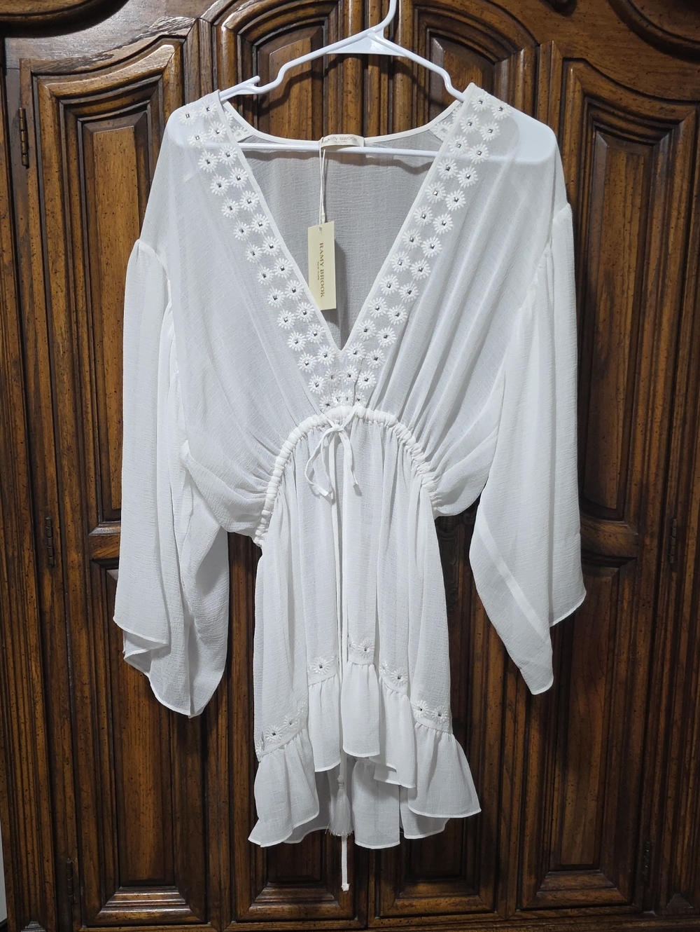 Ramy Brook White Dress Tag — Izabel